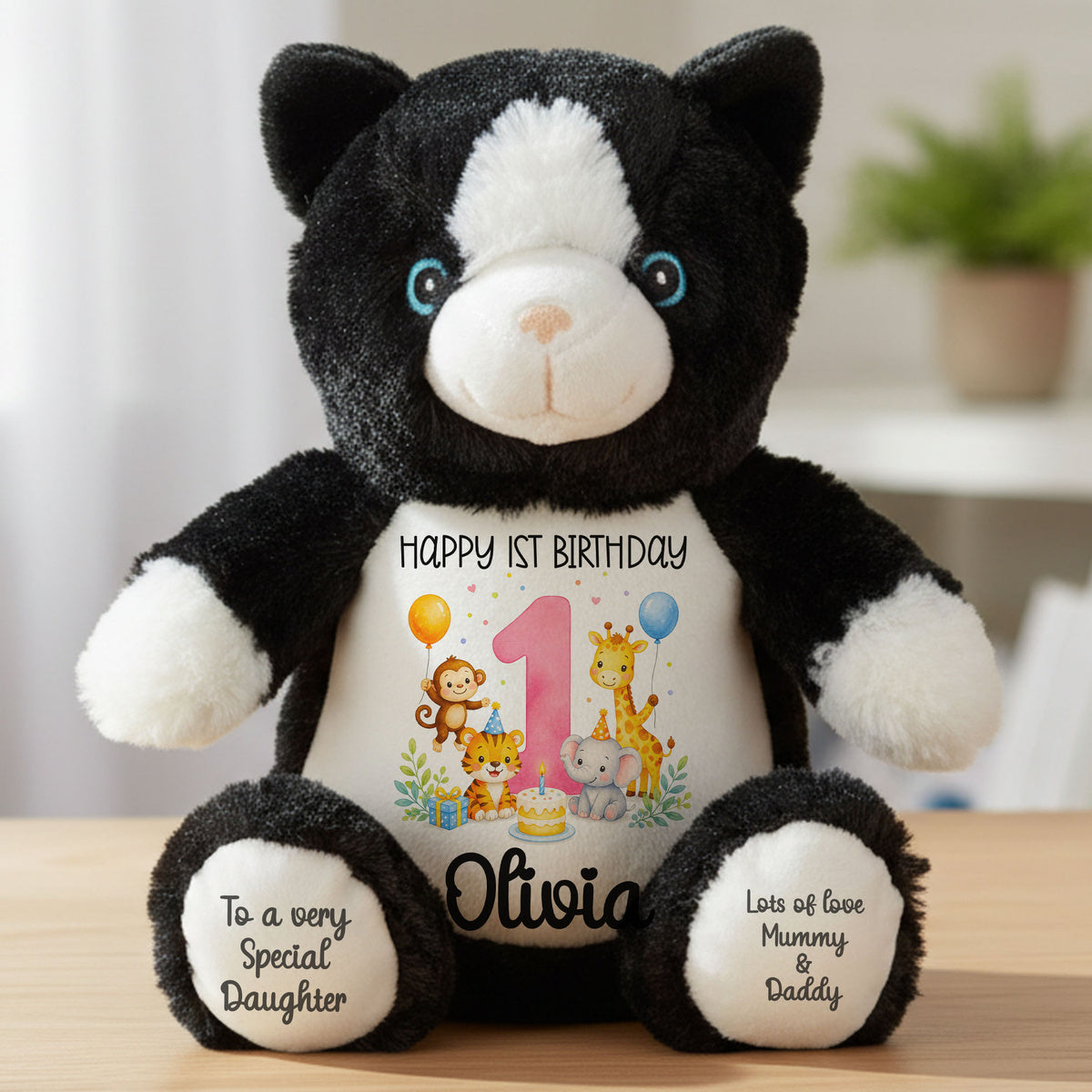 cat teddy personalised teddy bear