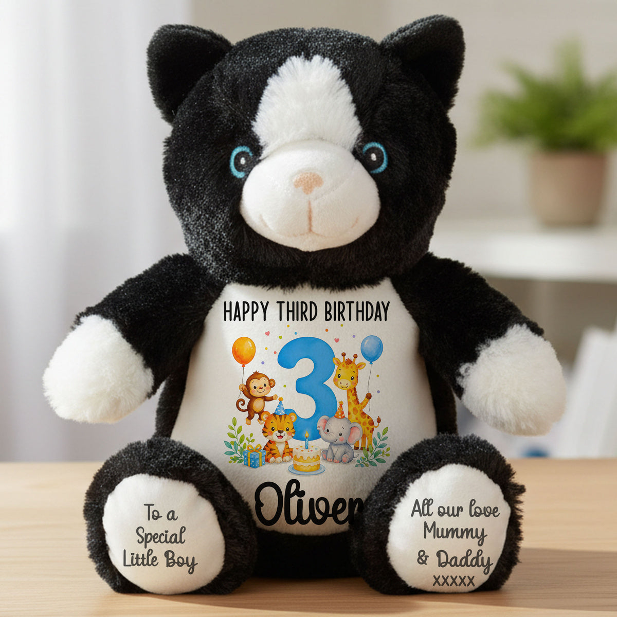 cat teddy personalised teddy bear