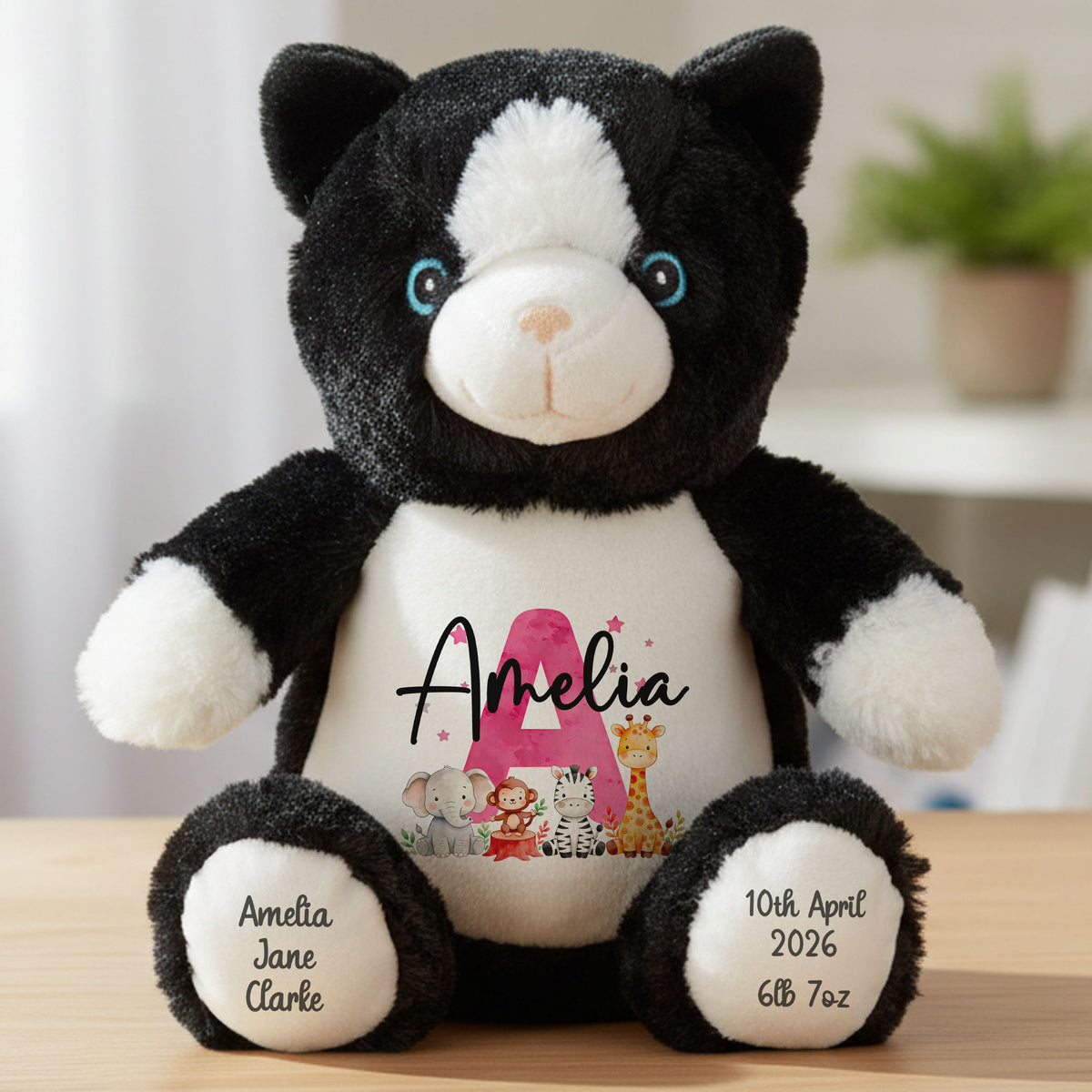 cat teddy personalised teddy bear