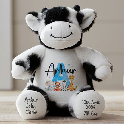 cow teddy personalised teddy bear
