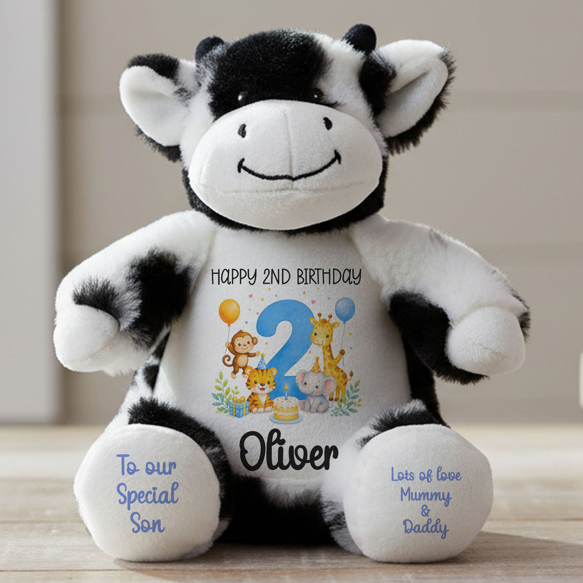 cow teddy personalised teddy bear