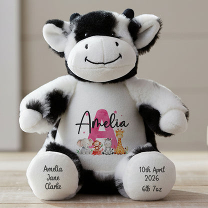 cow teddy personalised teddy bear