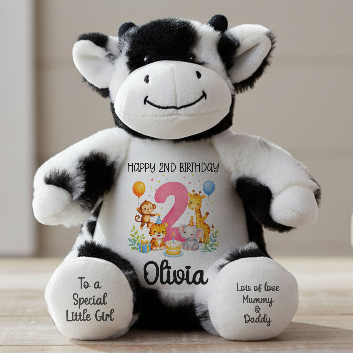 cow teddy personalised teddy bear