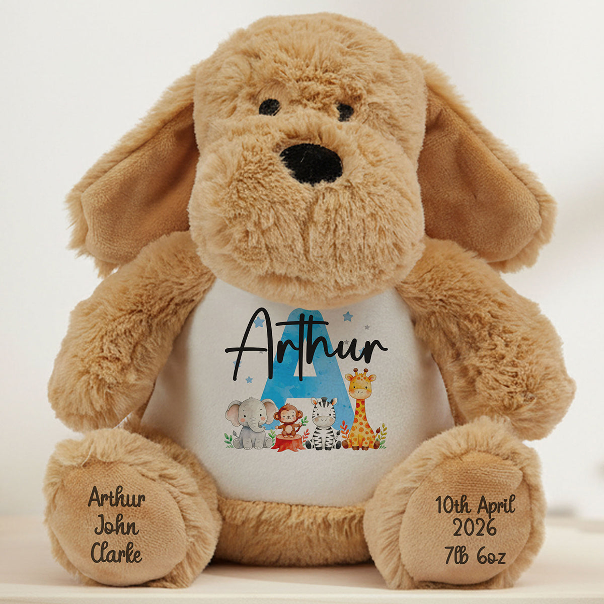 dog teddy personalised teddy bear