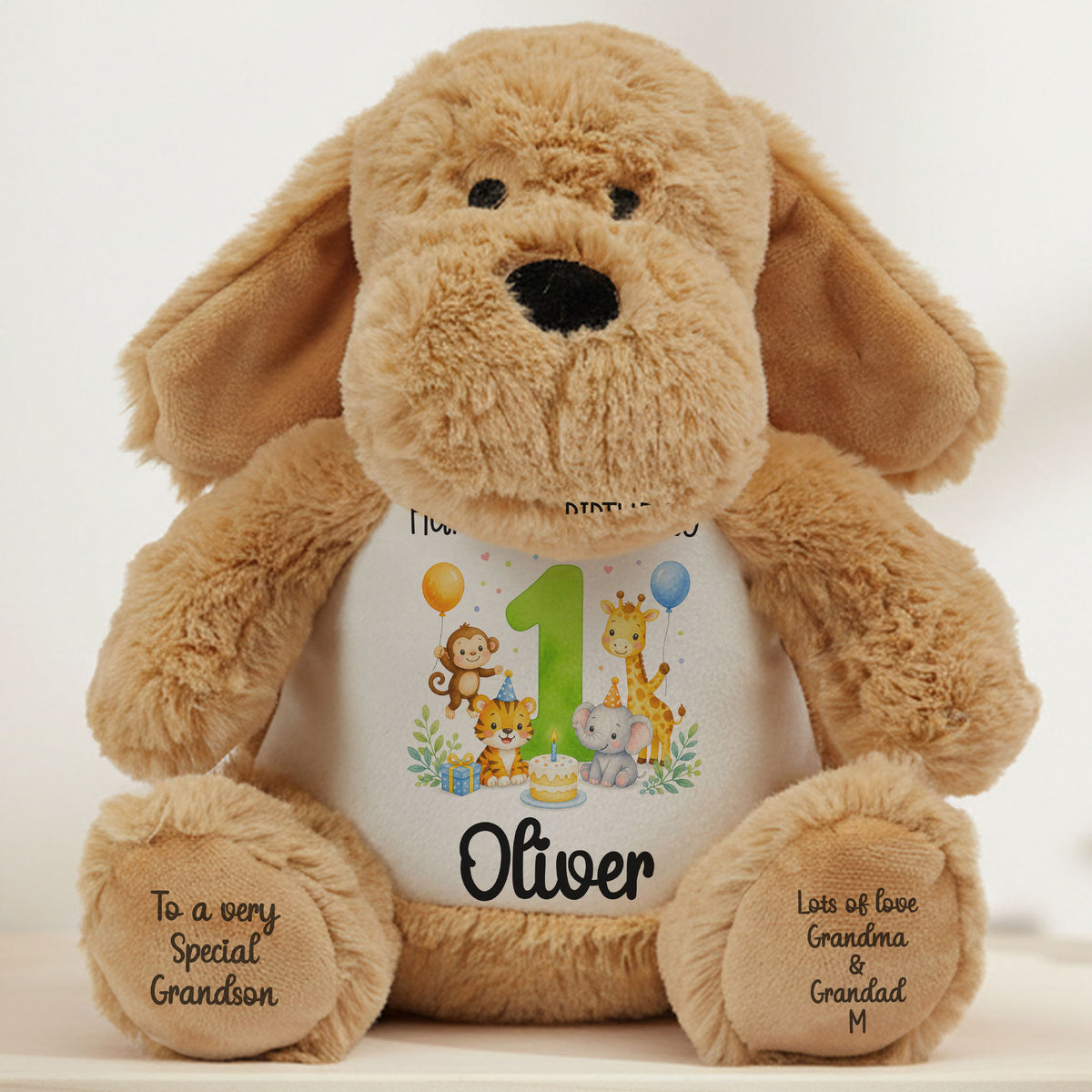 dog teddy personalised teddy bear