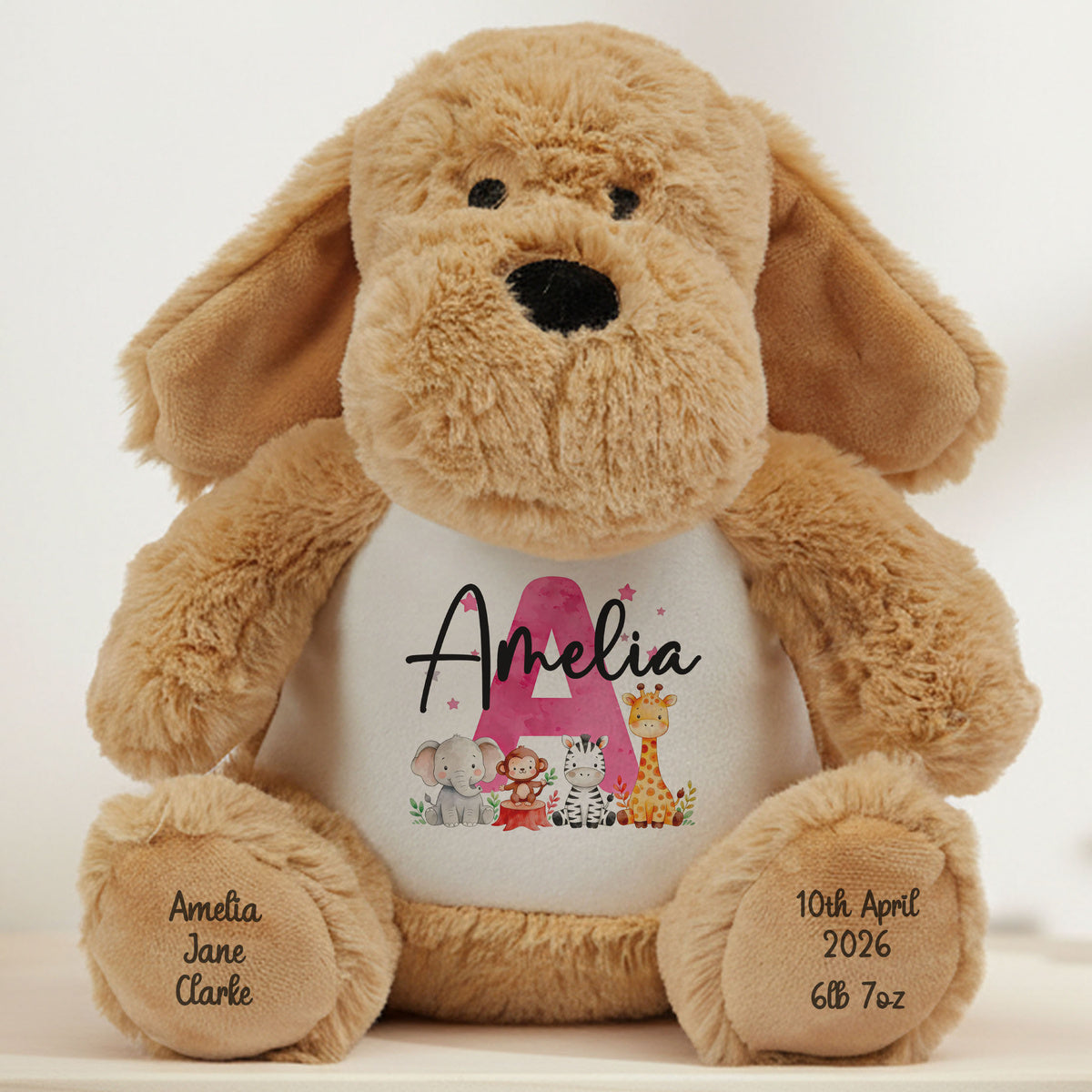 dog teddy personalised teddy bear