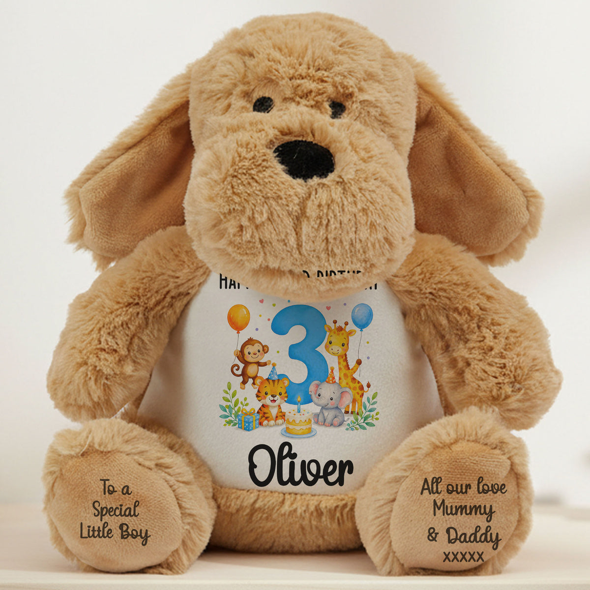 dog teddy personalised teddy bear