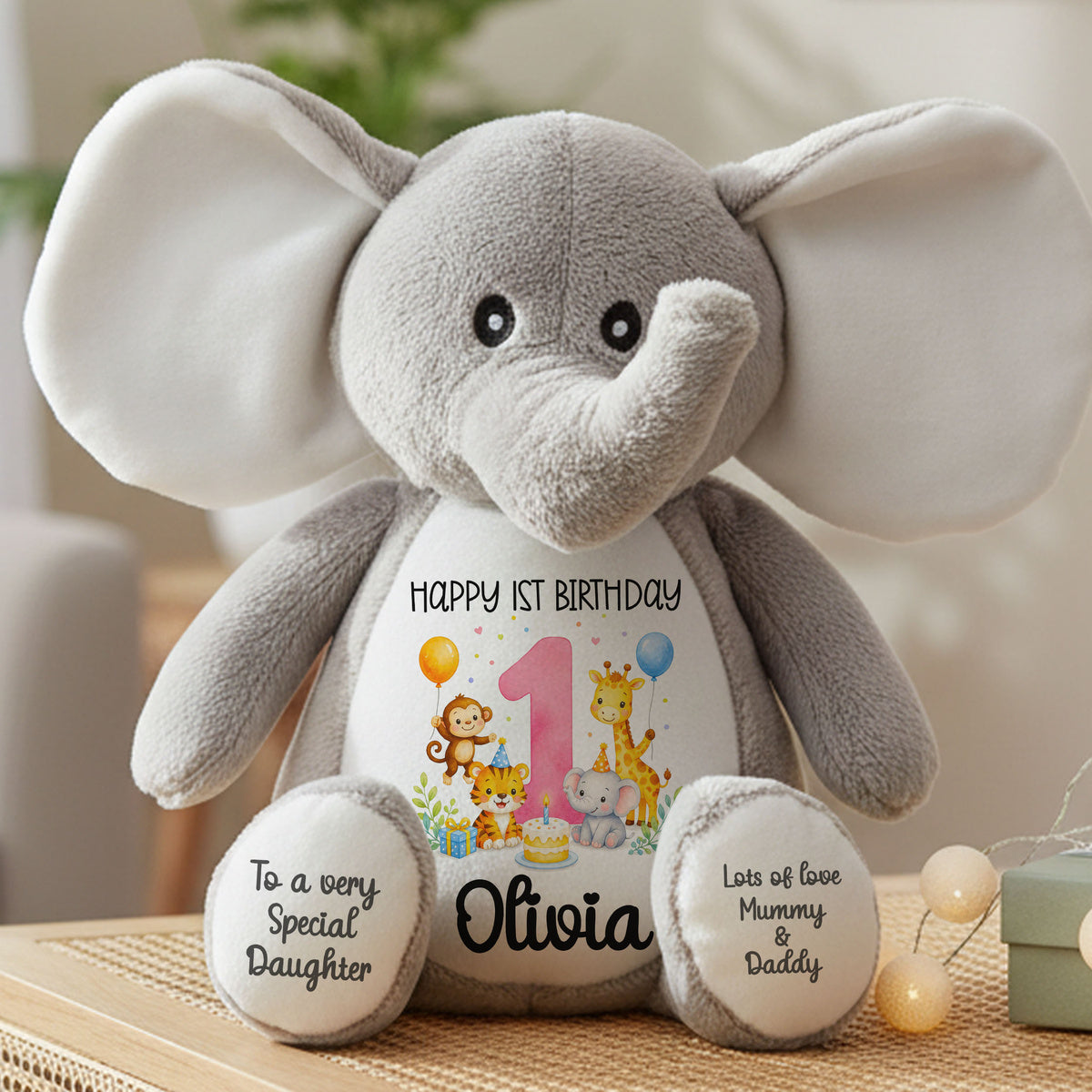 elephant teddy personalised teddy bear