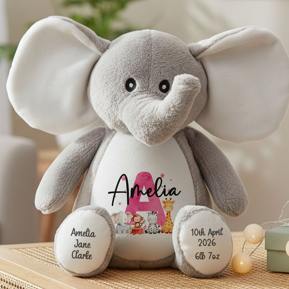 elephant teddy personalised teddy bear