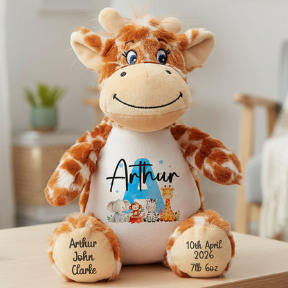 giraffe teddy personalised teddy bear