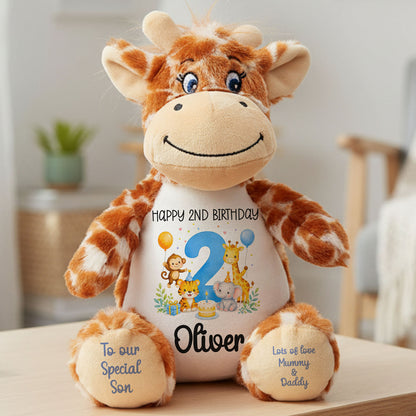 giraffe teddy personalised teddy bear