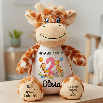 giraffe teddy personalised teddy bear