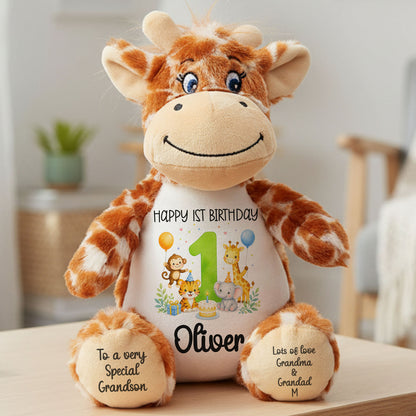 giraffe teddy personalised teddy bear
