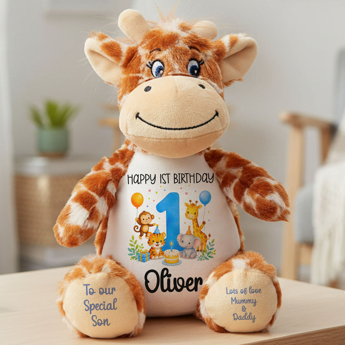 giraffe teddy personalised teddy bear