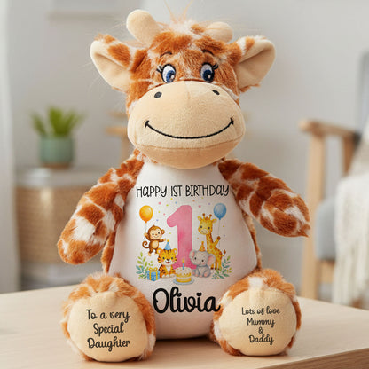giraffe teddy personalised teddy bear
