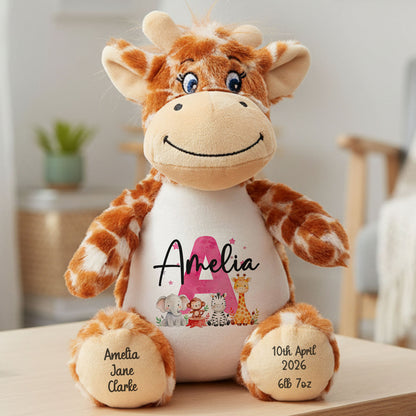 giraffe teddy personalised teddy bear