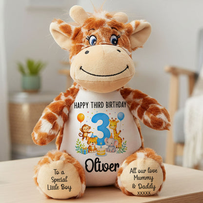 giraffe teddy personalised teddy bear