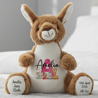 kangaroo teddy personalised teddy bear