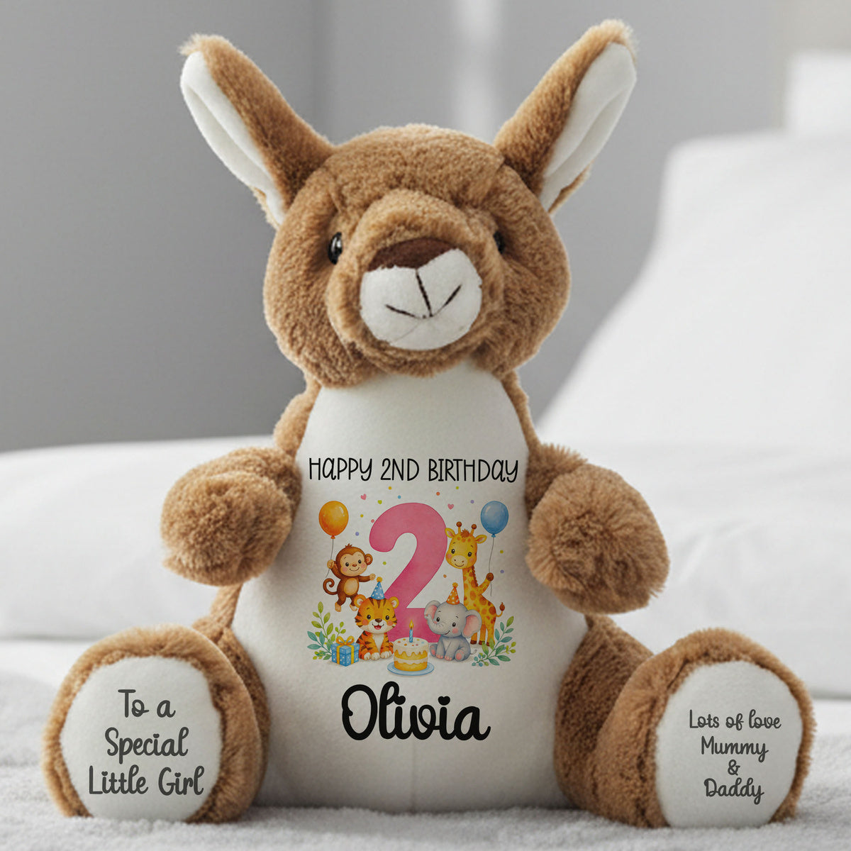 kangaroo teddy personalised teddy bear