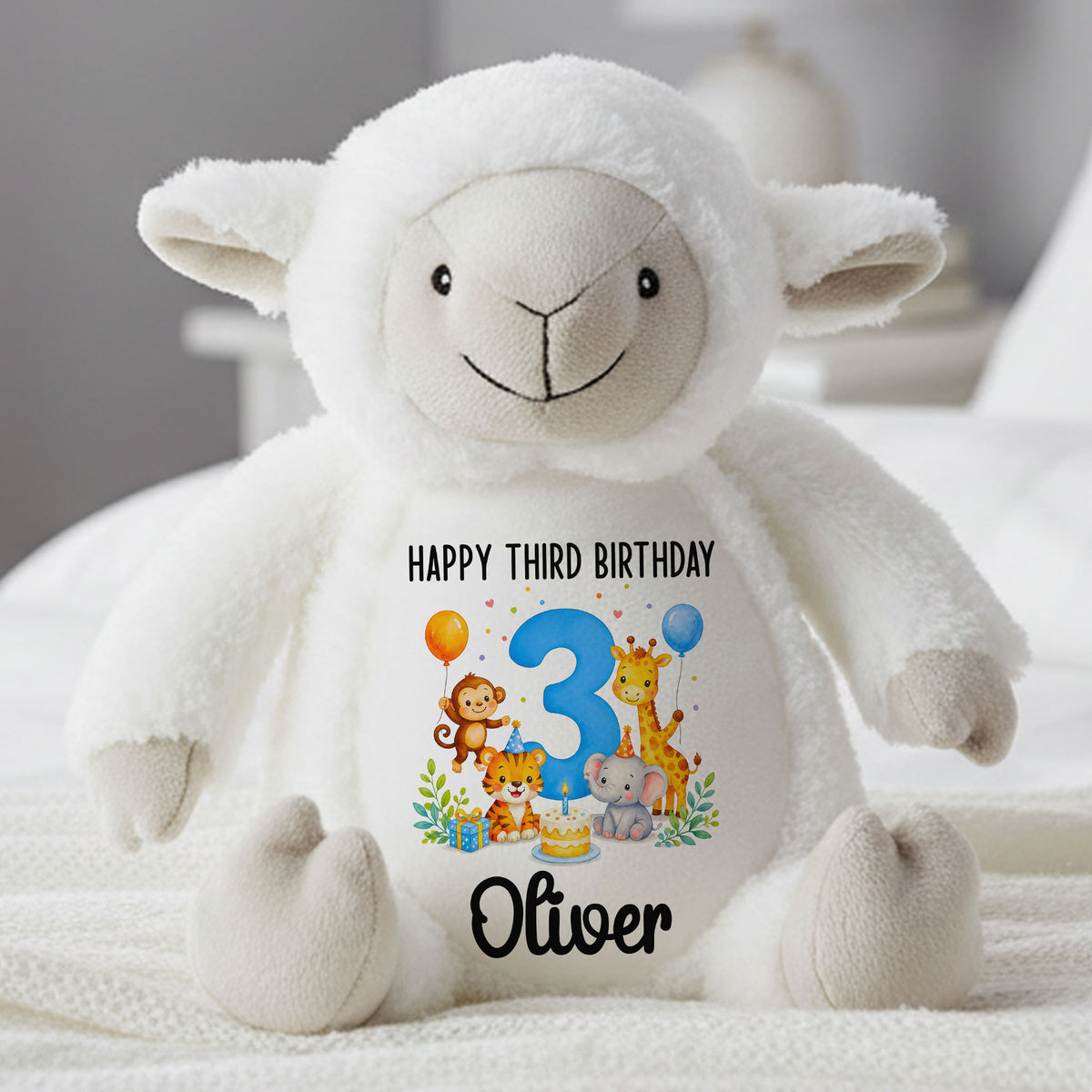 lamb teddy personalised teddy bear