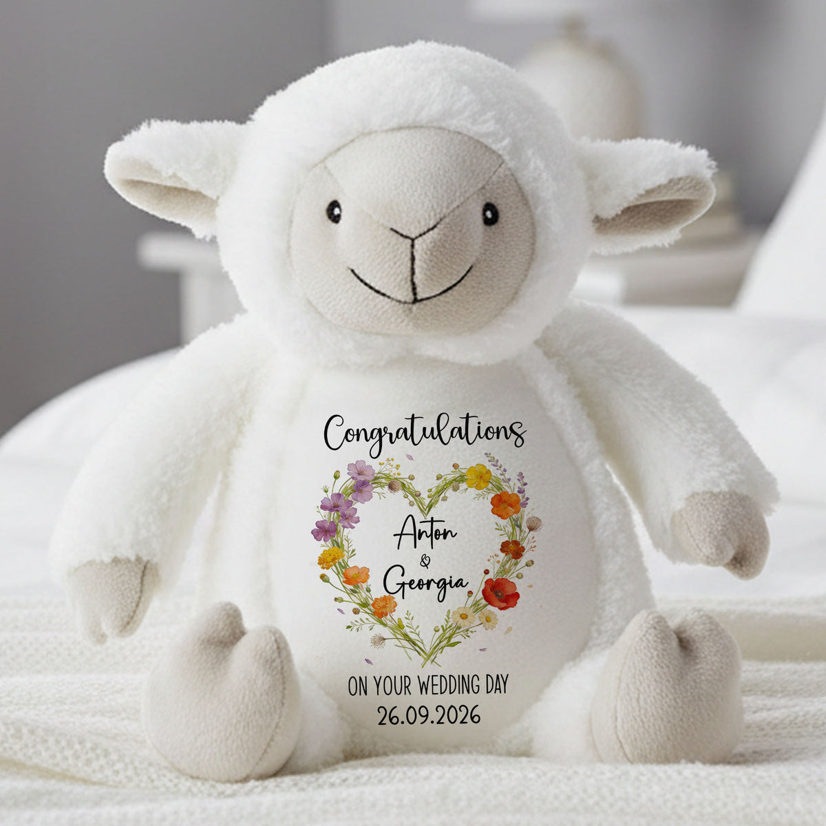 lamb teddy personalised teddy bear