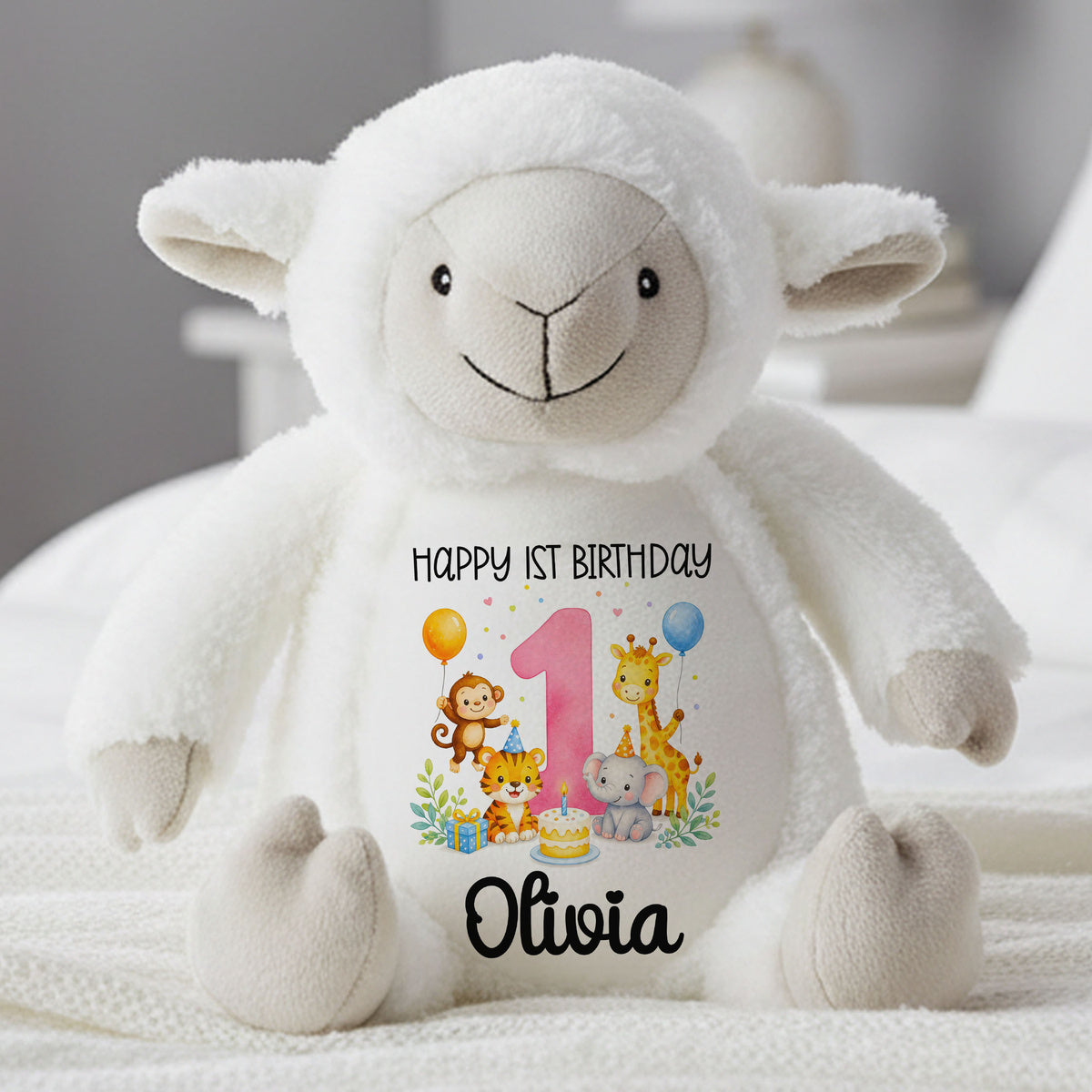 lamb teddy personalised teddy bear