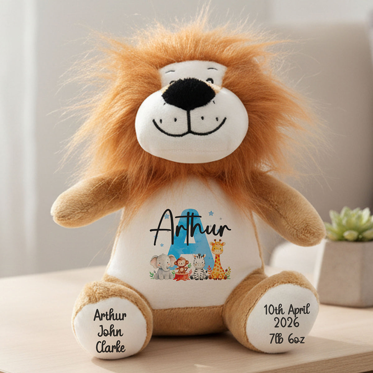 lion teddy personalised teddy bear