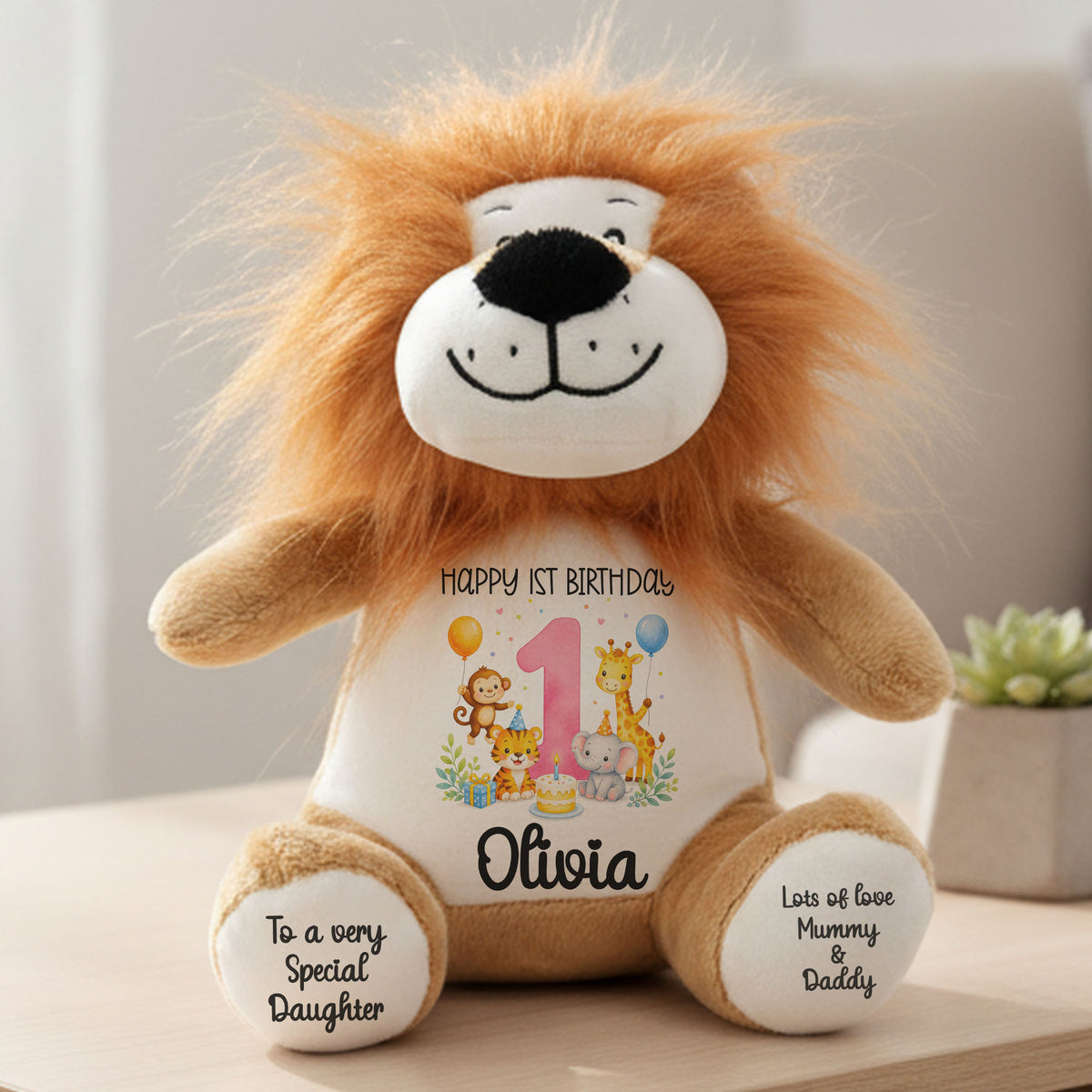 lion teddy personalised teddy bear