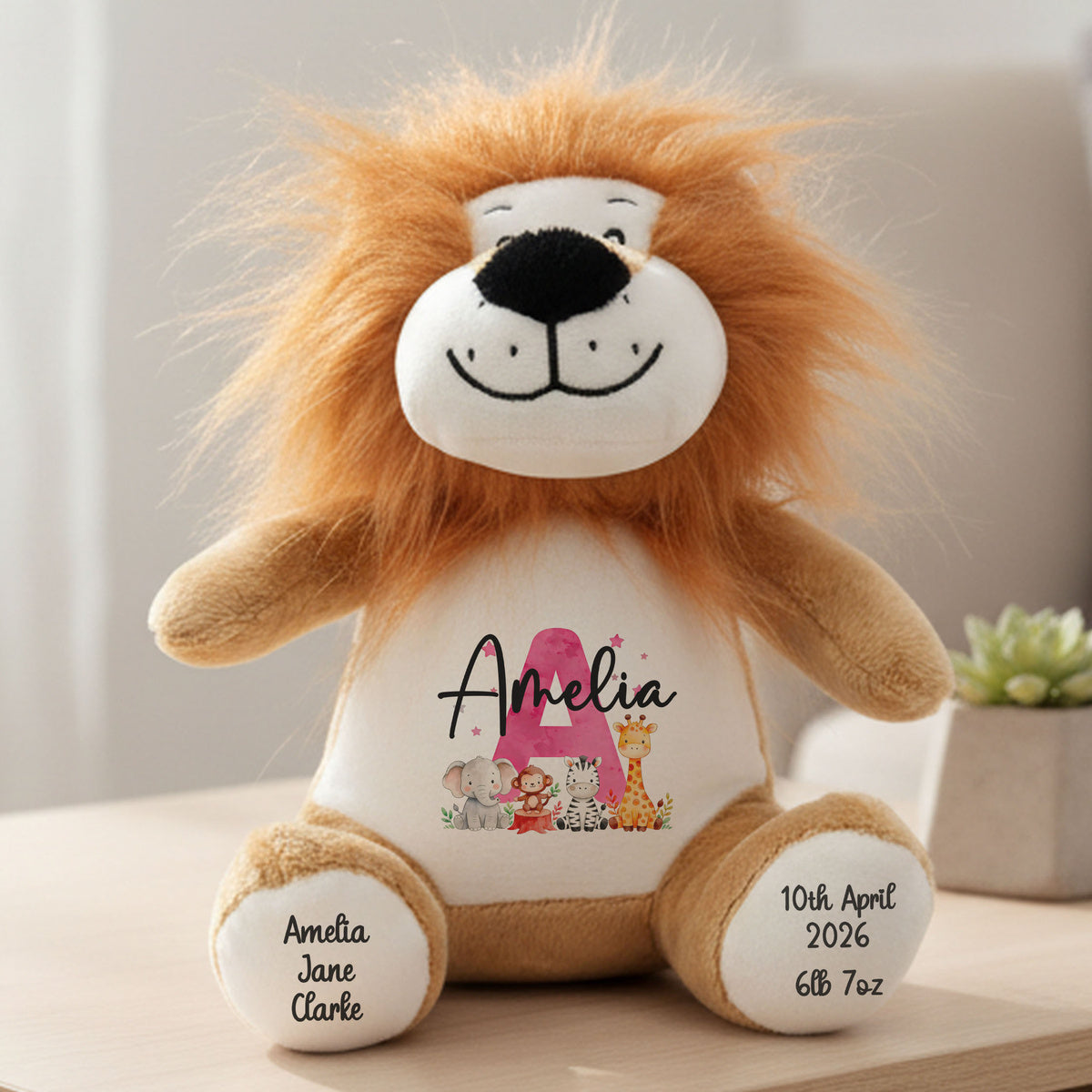 lion teddy personalised teddy bear