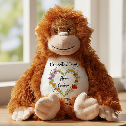 orangutan teddy personalised teddy bear