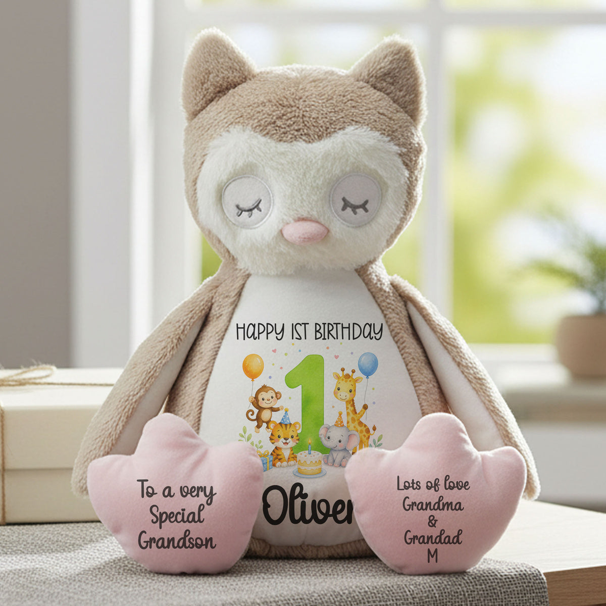 owl teddy personalised teddy bear
