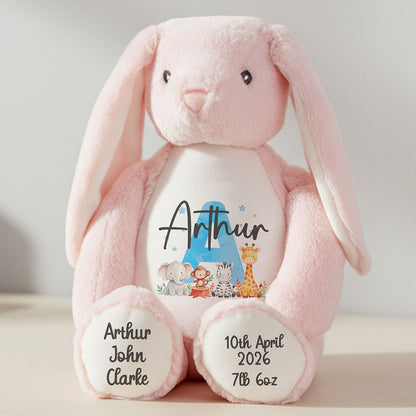pink bunny teddy personalised teddy bear