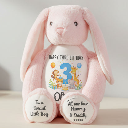 pink bunny teddy personalised teddy bear