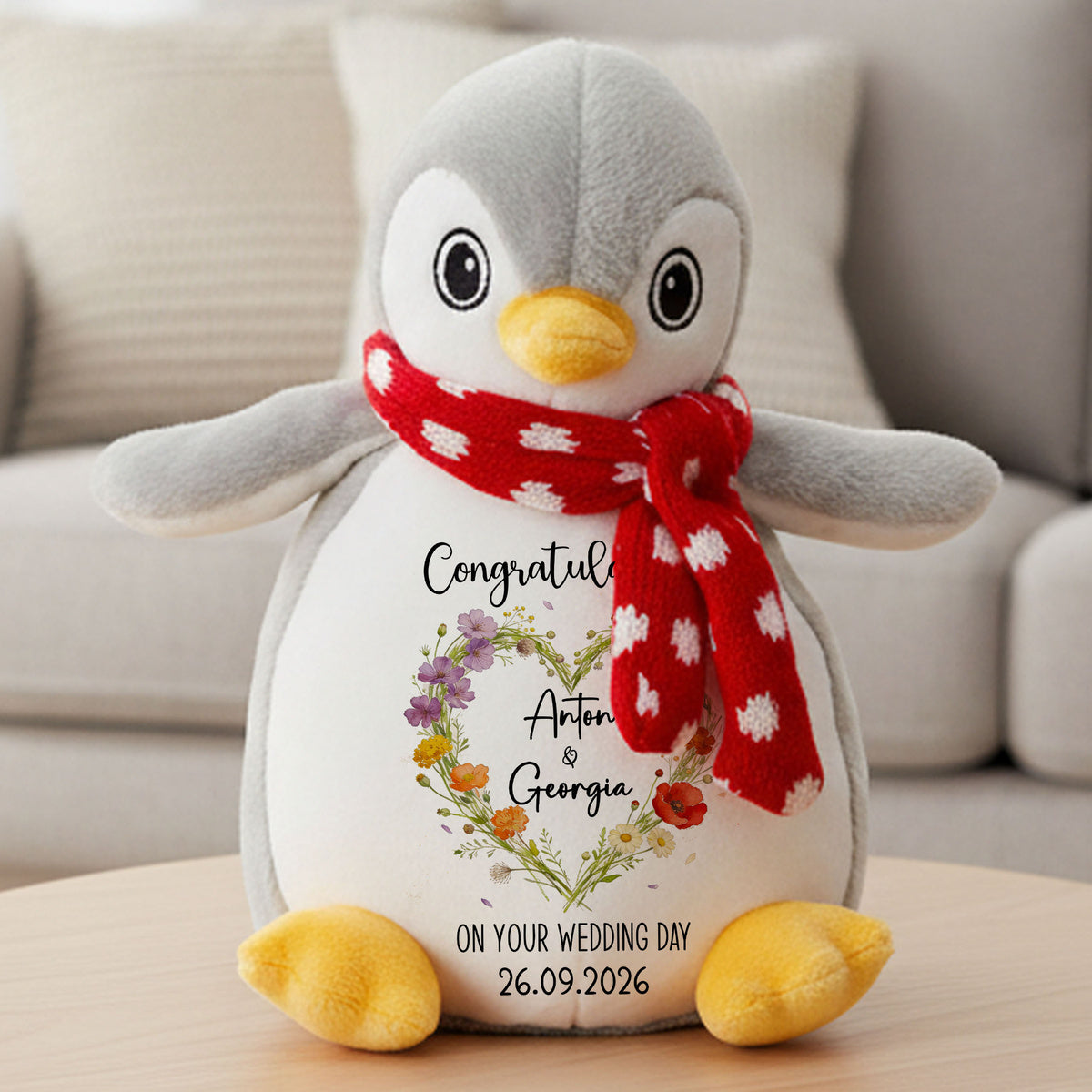 penguin teddy personalised teddy bear