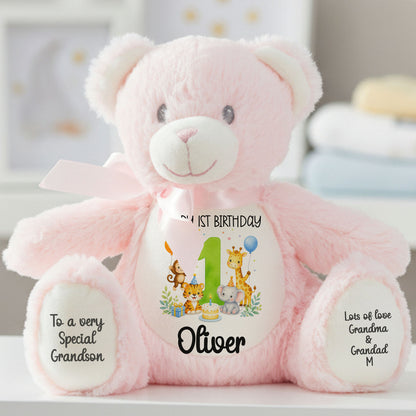 pink teddy bear personalised teddy bear