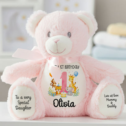 pink teddy bear personalised teddy bear