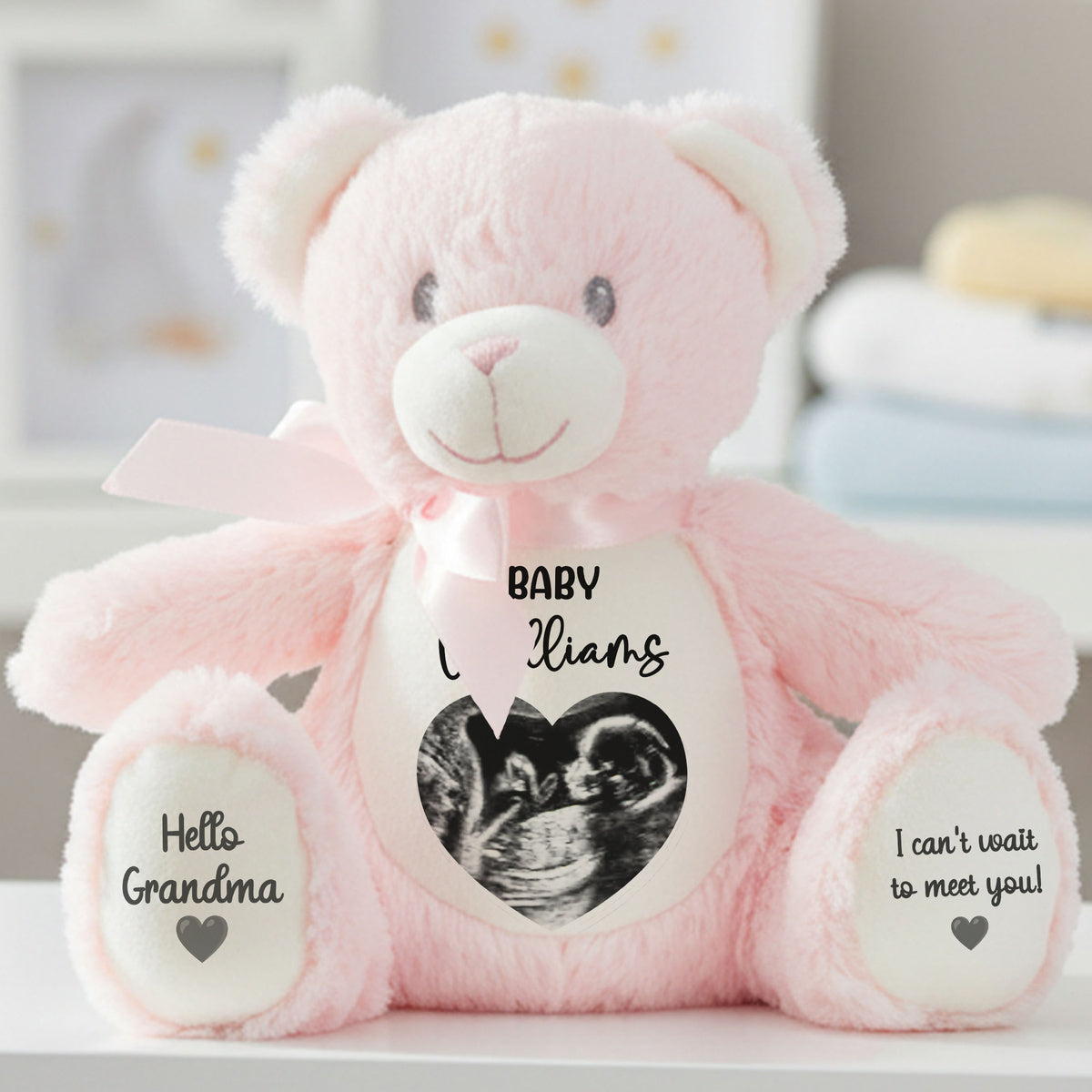 pink teddy bear personalised teddy bear