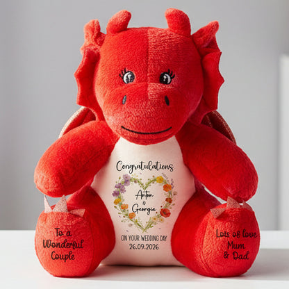 red dragon teddy personalised teddy bear