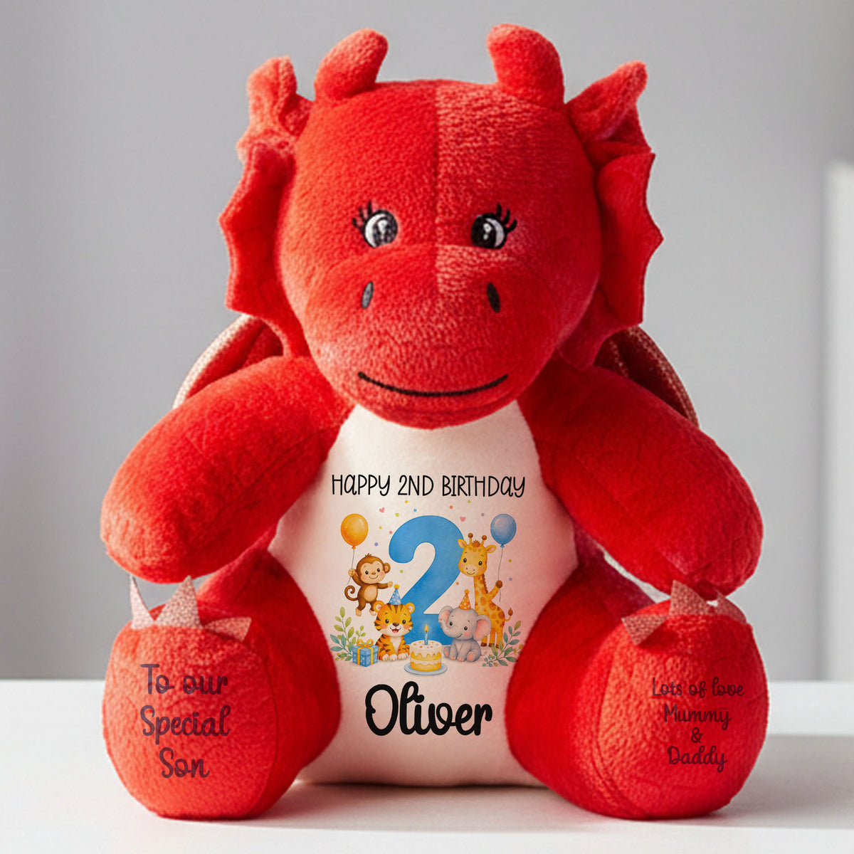 red dragon teddy personalised teddy bear
