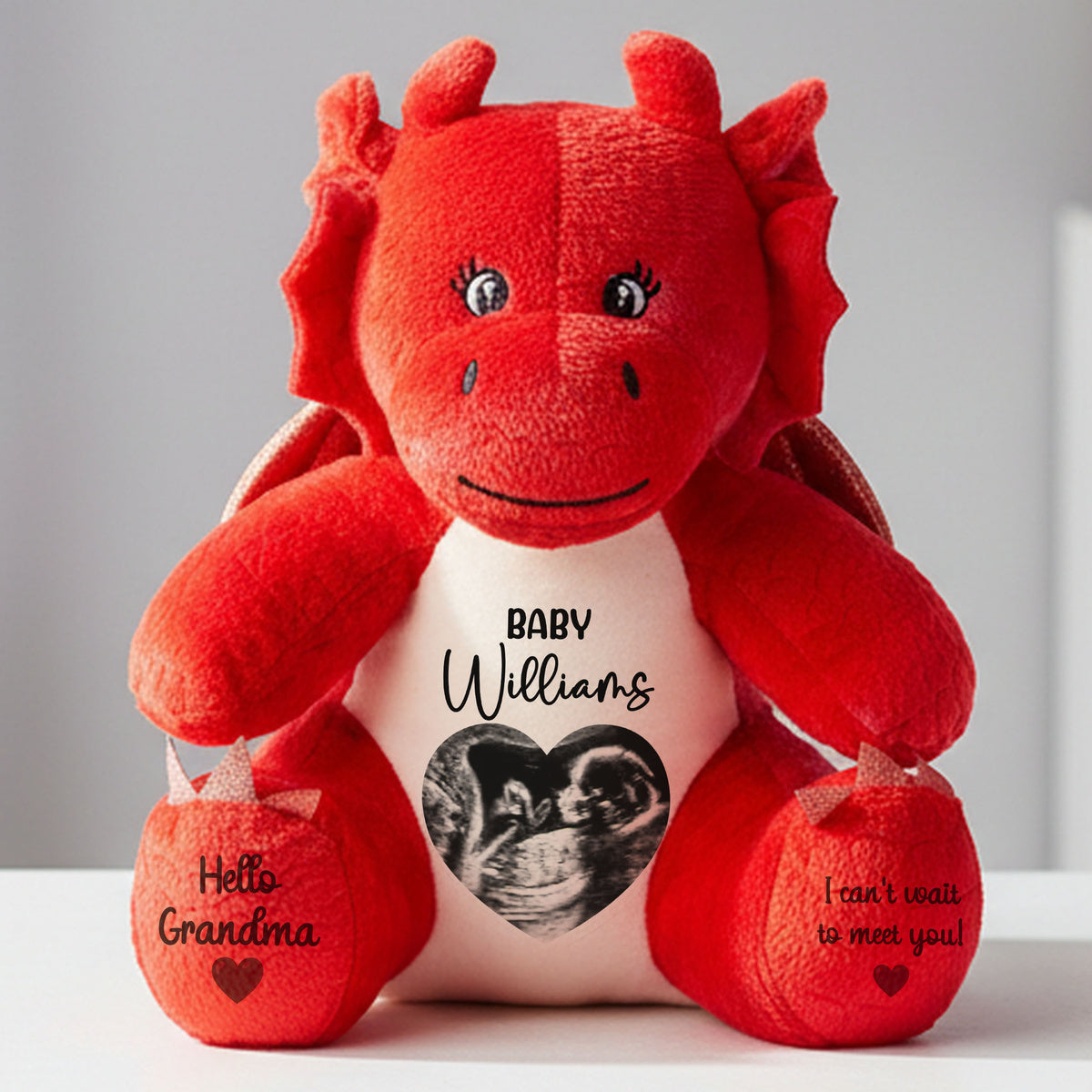 red dragon teddy personalised teddy bear
