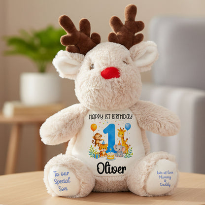 reindeer teddy personalised teddy bear