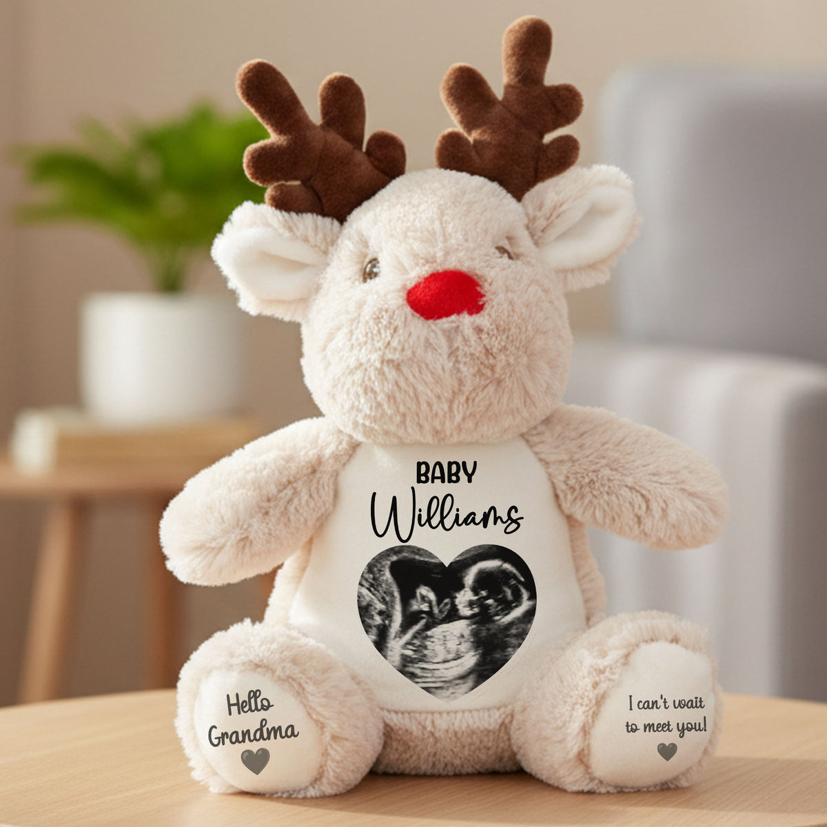 reindeer teddy personalised teddy bear
