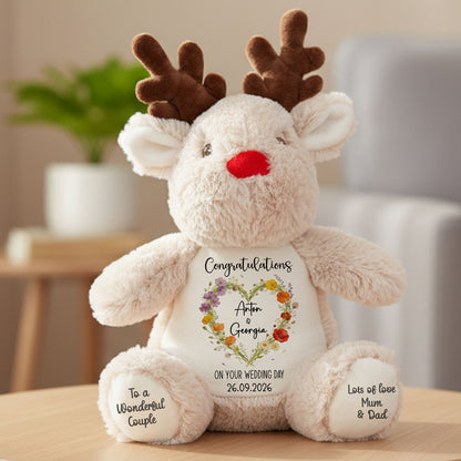 reindeer teddy personalised teddy bear