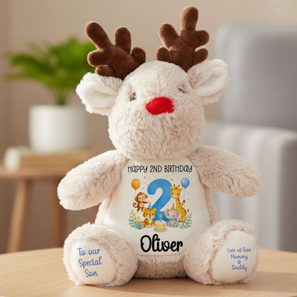 reindeer teddy personalised teddy bear