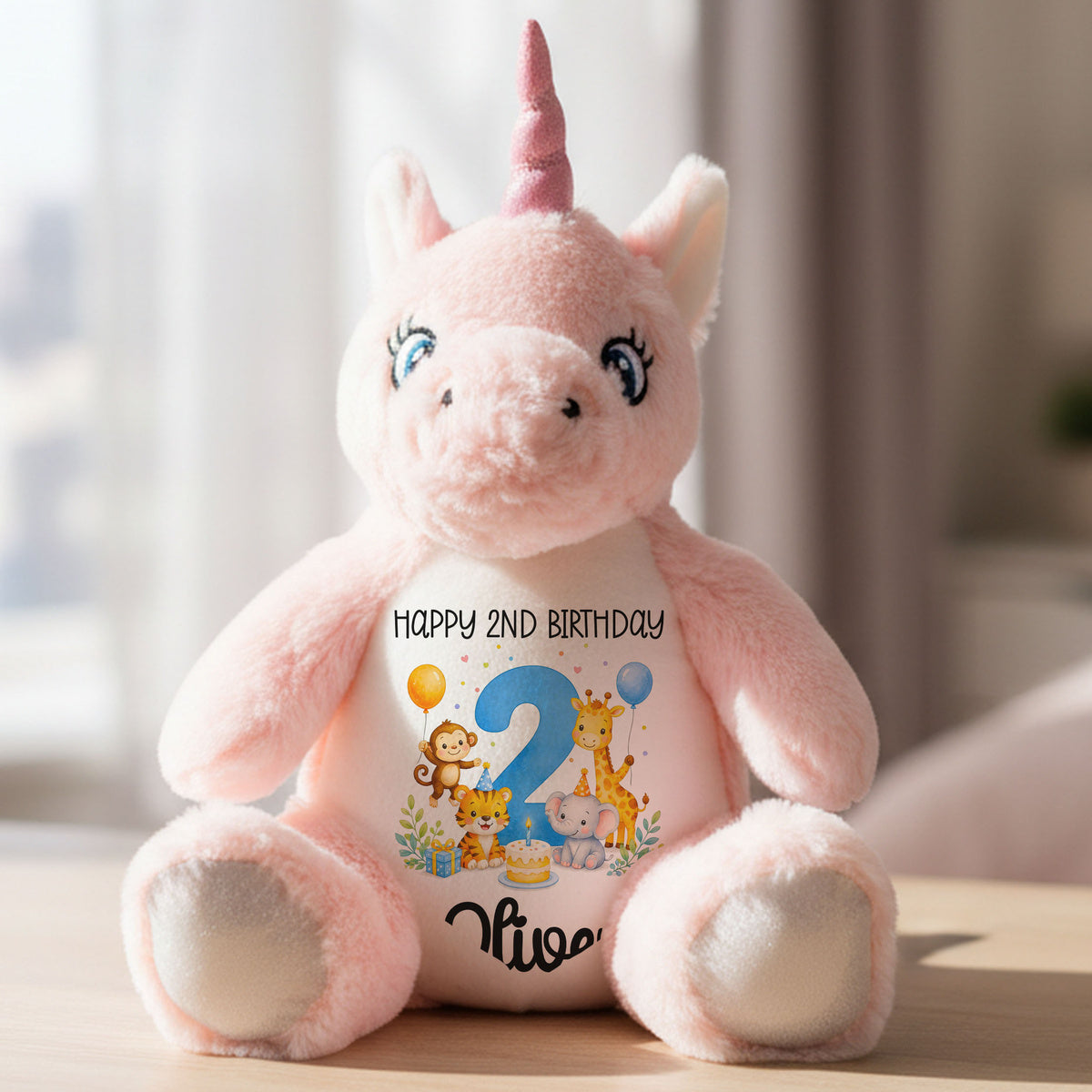 unicorn teddy personalised teddy bear