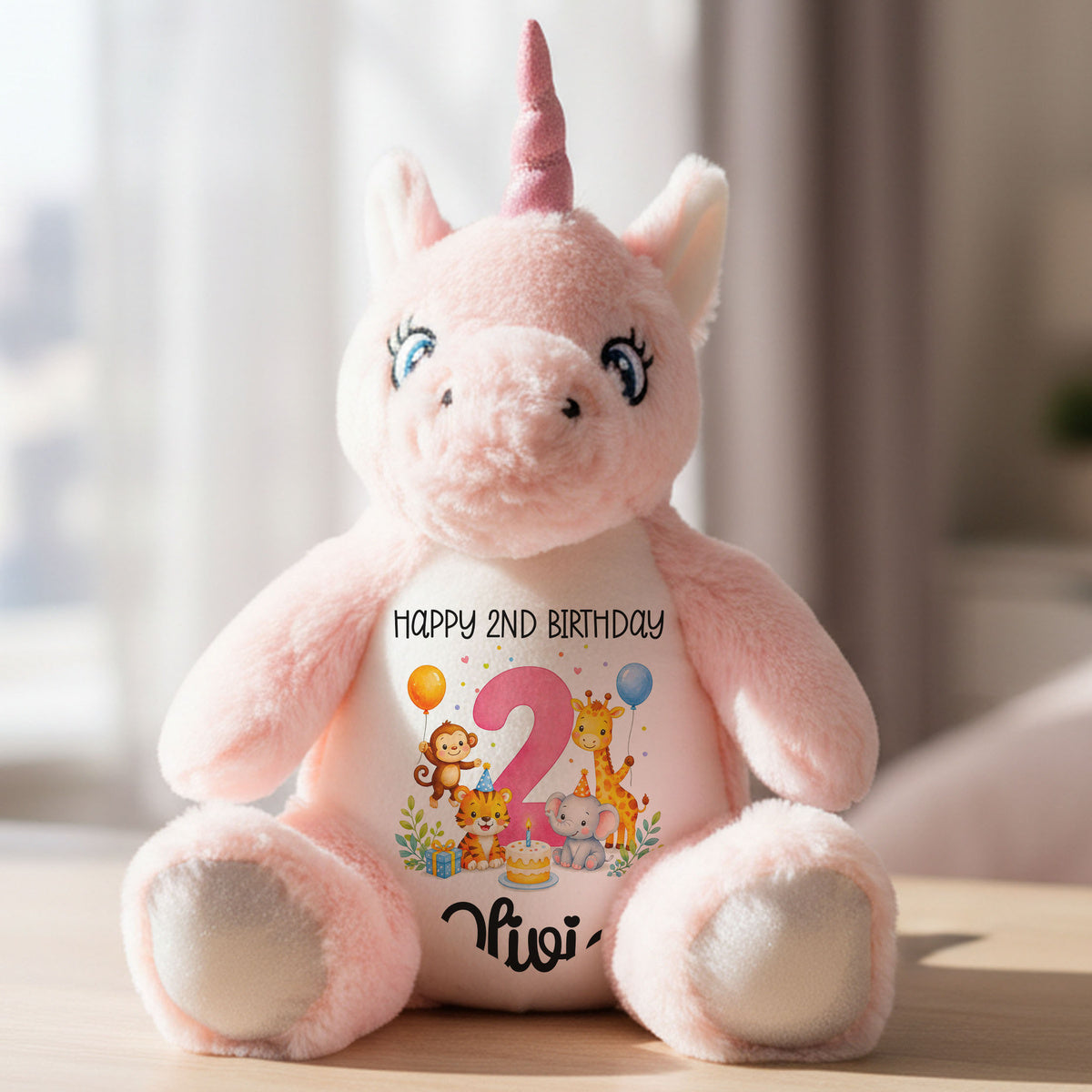 unicorn teddy personalised teddy bear