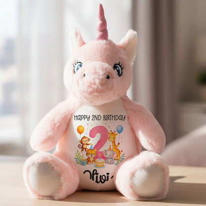 unicorn teddy personalised teddy bear