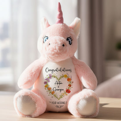 unicorn teddy personalised teddy bear