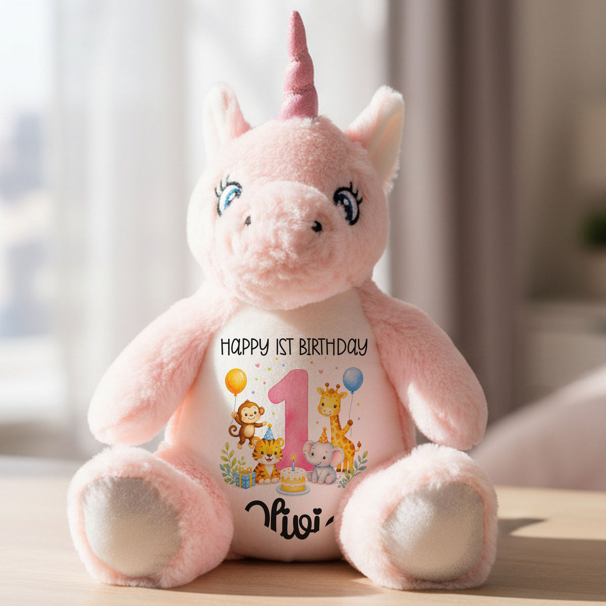 unicorn teddy personalised teddy bear