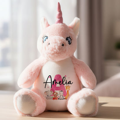 unicorn teddy personalised teddy bear
